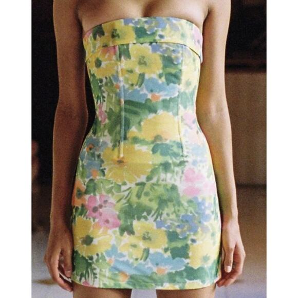 With Jean Dresses & Skirts - With Jean Chloe Corset Dress Prudence Floral print Small